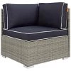 Modway Outdoor Sectional Repose Outdoor Patio Corner Light Gray Navy