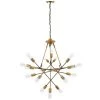 Modway Request Antique Brass 18 Light Mid-Century Pendant Chandelier