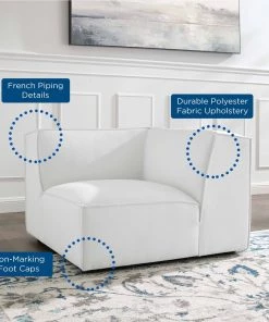 Modway Restore Sectional Sofa Corner Chair White Sectionals