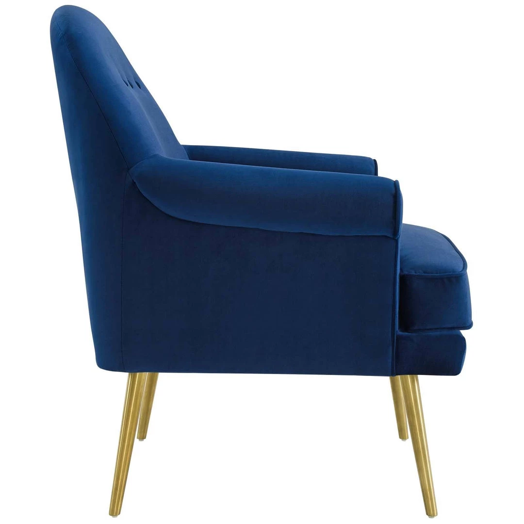 Modway Revive Armchair Performance Velvet Set Of 2 Navy Armchairs 3 Modway Revive Armchair Performance Velvet Set Of 2 Navy Armchairs