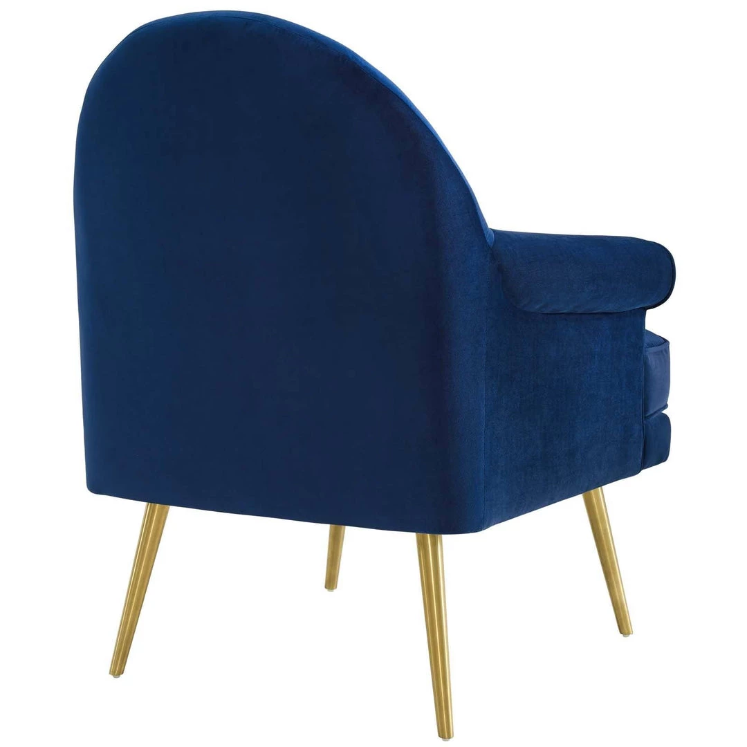 Modway Revive Armchair Performance Velvet Set Of 2 Navy Armchairs 4 Modway Revive Armchair Performance Velvet Set Of 2 Navy Armchairs