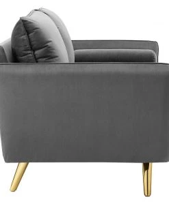 Modway Revive Performance Velvet Sofa Gray