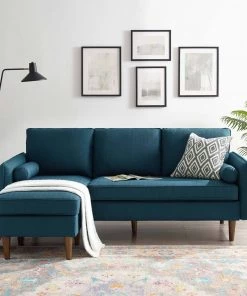 Modway Revive Upholstered Right Or Left Sectional Sofa Azure