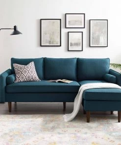 Modway Revive Upholstered Right Or Left Sectional Sofa Azure