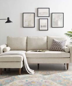 Modway Revive Upholstered Right Or Left Sectional Sofa Beige Sectionals