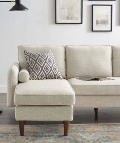 Modway Revive Upholstered Right Or Left Sectional Sofa Beige Sectionals