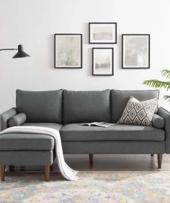 Modway Revive Upholstered Right Or Left Sectional Sofa Gray