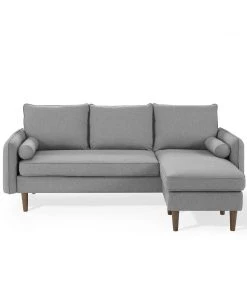 Modway Revive Upholstered Right Or Left Sectional Sofa Light Gray Sectionals