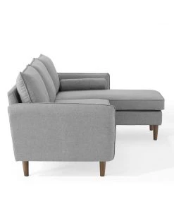 Modway Revive Upholstered Right Or Left Sectional Sofa Light Gray Sectionals