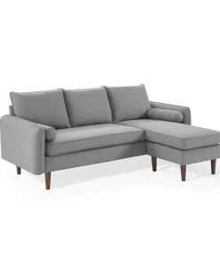 Modway Revive Upholstered Right Or Left Sectional Sofa Light Gray Sectionals