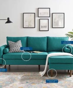 Modway Sectionals Revive Upholstered Right Or Left Sectional Sofa Teal