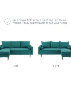 Modway Sectionals Revive Upholstered Right Or Left Sectional Sofa Teal