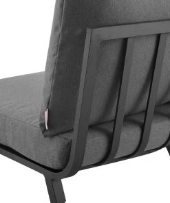 Modway Outdoor Sectional Riverside Outdoor Patio Aluminum Corner Chair Gray Charcoal