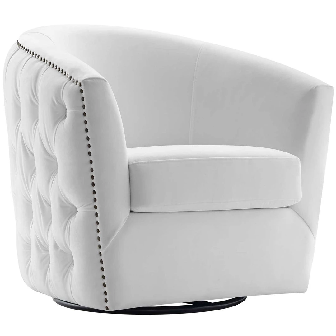 Modway Rogue Armchair Performance Velvet Set Of 2 White 2 Modway Rogue Armchair Performance Velvet Set Of 2 White