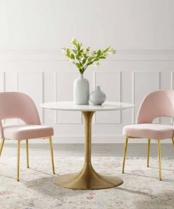 Modway Dining Chairs Rouse Dining Room Side Chair Set Of 2 Pink