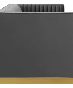 Modway SOFAS Sanguine Vertical Channel Tufted Performance Velvet Sofa Gray