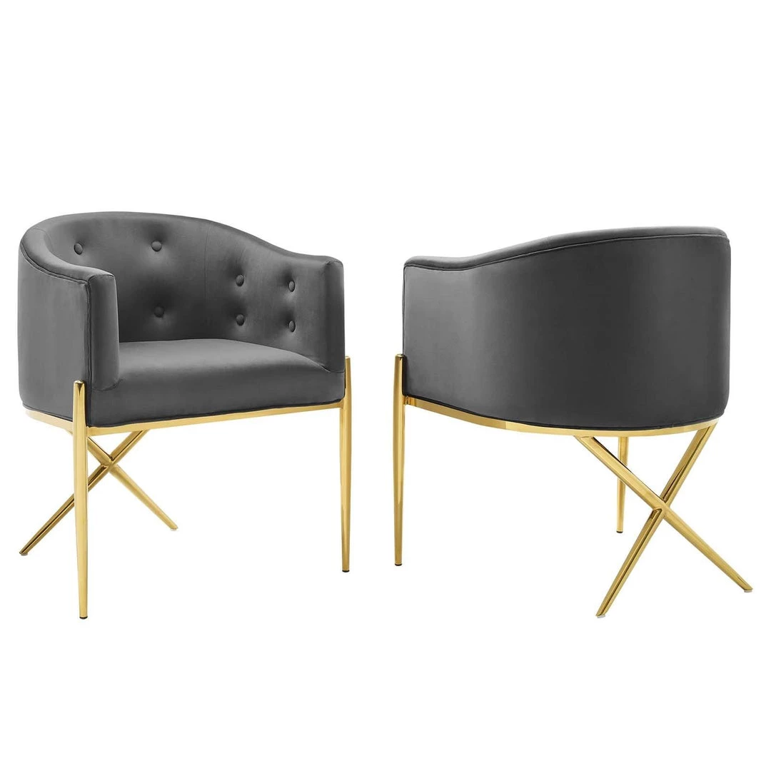 Modway Savour Accent Dining Armchair Performance Velvet Set Of 2 Charcoal 1 Modway Savour Accent Dining Armchair Performance Velvet Set Of 2 Charcoal