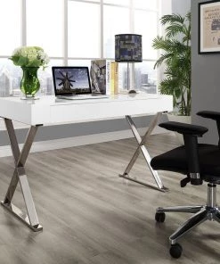 Modway Sector Stainless Steel Office Desk 15 Modway Sector Stainless Steel Office Desk