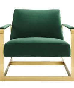 Modway Seg Performance Velvet Accent Chair Gold Emerald Accent Chairs