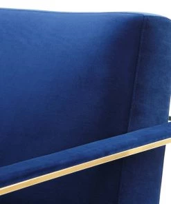 Modway Seg Performance Velvet Accent Chair Gold Navy