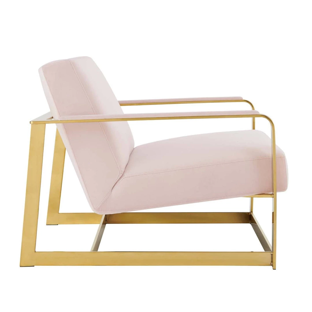 Modway Seg Performance Velvet Accent Chair Gold Pink 2 Modway Seg Performance Velvet Accent Chair Gold Pink