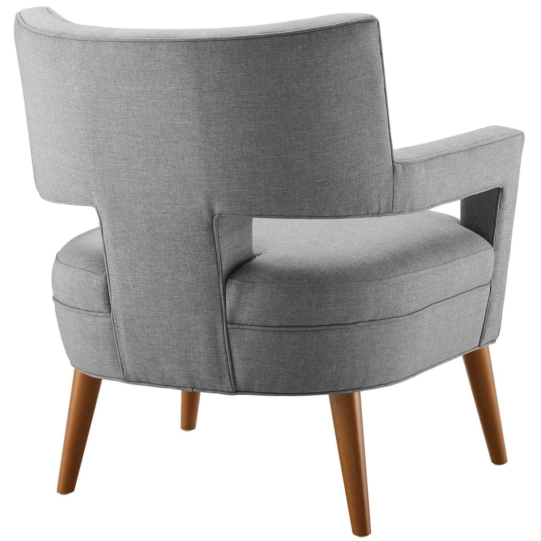 Modway Sheer Upholstered Fabric Armchair Light Gray Armchairs 3 Modway Sheer Upholstered Fabric Armchair Light Gray Armchairs