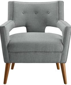 Modway Sheer Upholstered Fabric Armchair Light Gray Armchairs 10 Modway Sheer Upholstered Fabric Armchair Light Gray Armchairs