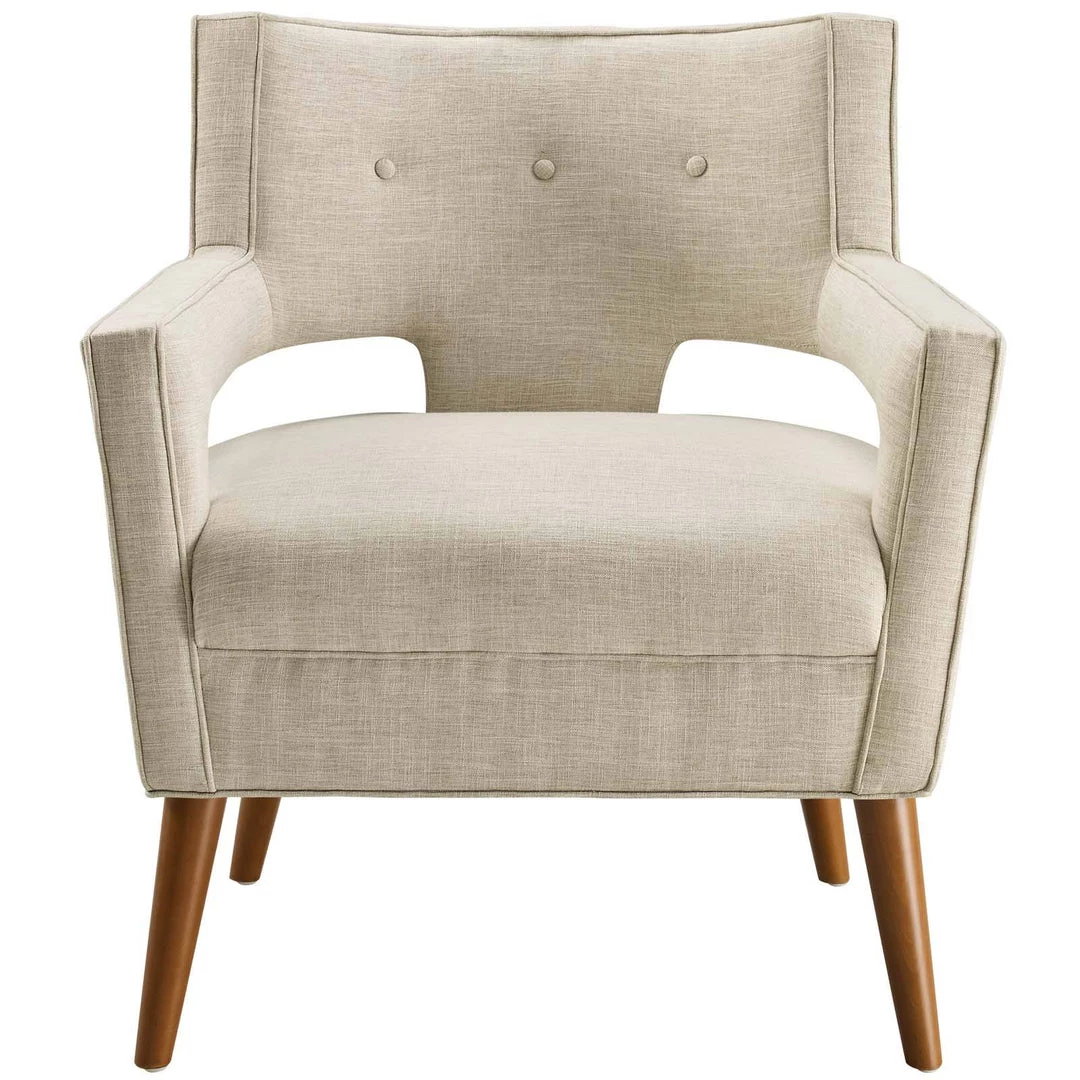 Modway Sheer Upholstered Fabric Armchair Sand 4 Modway Sheer Upholstered Fabric Armchair Sand