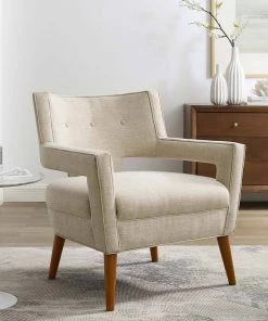 Modway Sheer Upholstered Fabric Armchair Sand 12 Modway Sheer Upholstered Fabric Armchair Sand