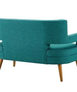 Modway Living Room Sets Sheer Upholstered Fabric Loveseat And Armchair Set Teal