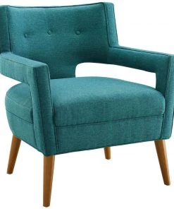Modway Living Room Sets Sheer Upholstered Fabric Loveseat And Armchair Set Teal