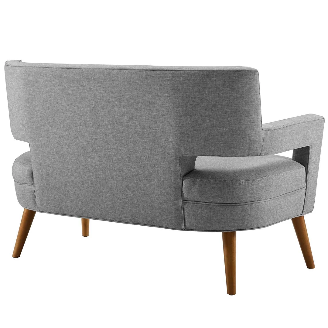 Modway Sheer Upholstered Fabric Loveseat Light Gray 2 Modway Sheer Upholstered Fabric Loveseat Light Gray