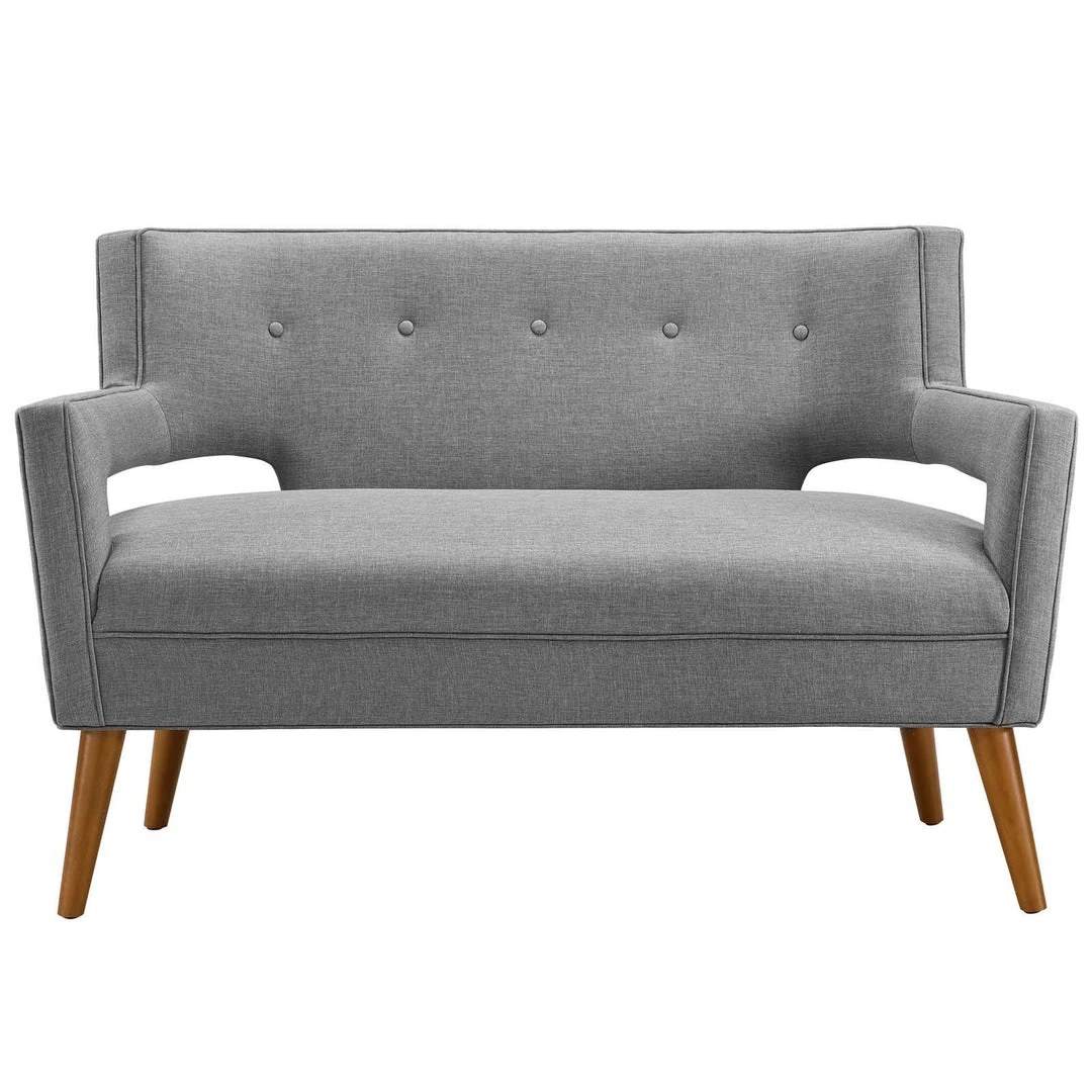 Modway Sheer Upholstered Fabric Loveseat Light Gray 3 Modway Sheer Upholstered Fabric Loveseat Light Gray