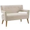Modway Sheer Upholstered Fabric Loveseat Sand