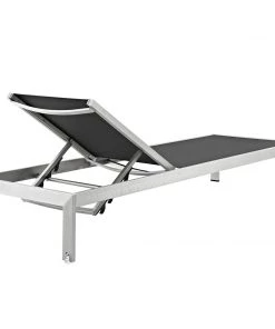 Modway Shore Chaise Outdoor Patio Aluminum Set Of 2 Silver Black 9 Modway Shore Chaise Outdoor Patio Aluminum Set Of 2 Silver Black