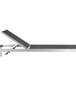 Modway Shore Chaise Outdoor Patio Aluminum Set Of 2 Silver Black 8 Modway Shore Chaise Outdoor Patio Aluminum Set Of 2 Silver Black