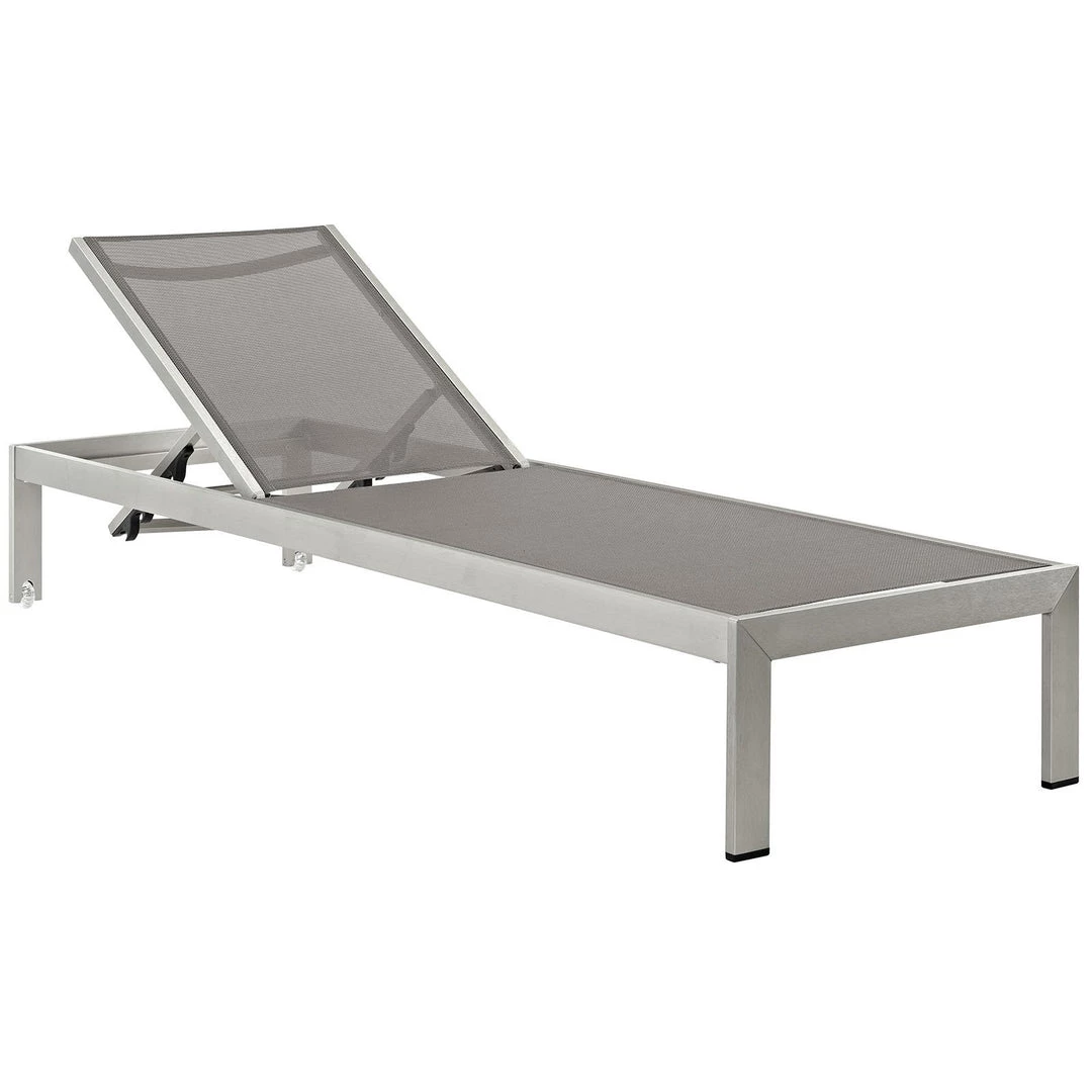 Modway Shore Chaise Outdoor Patio Aluminum Set Of 2 Silver Gray Lounge Chair Outdoor 2 Modway Shore Chaise Outdoor Patio Aluminum Set Of 2 Silver Gray Lounge Chair Outdoor