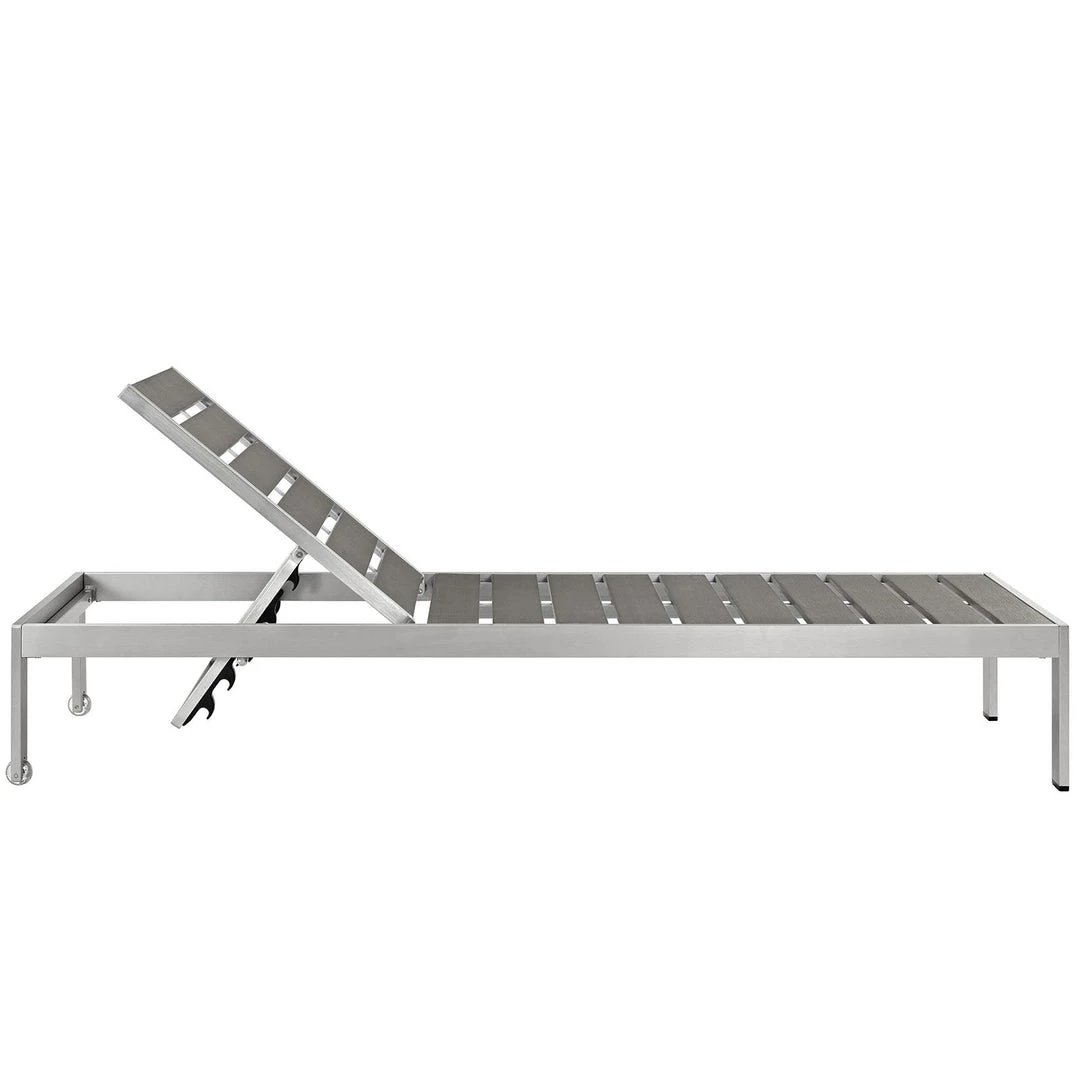 Modway Shore Chaise Outdoor Patio Aluminum Set Of 2 Silver Gray Lounge Chair Outdoor 3 Modway Shore Chaise Outdoor Patio Aluminum Set Of 2 Silver Gray Lounge Chair Outdoor