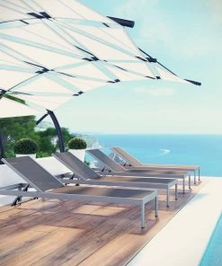 Modway Shore Chaise Outdoor Patio Aluminum Set Of 4 Silver Gray Lounge Chair Outdoor 10 Modway Shore Chaise Outdoor Patio Aluminum Set Of 4 Silver Gray Lounge Chair Outdoor