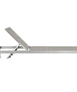 Modway Shore Chaise Outdoor Patio Aluminum Set Of 4 Silver Gray