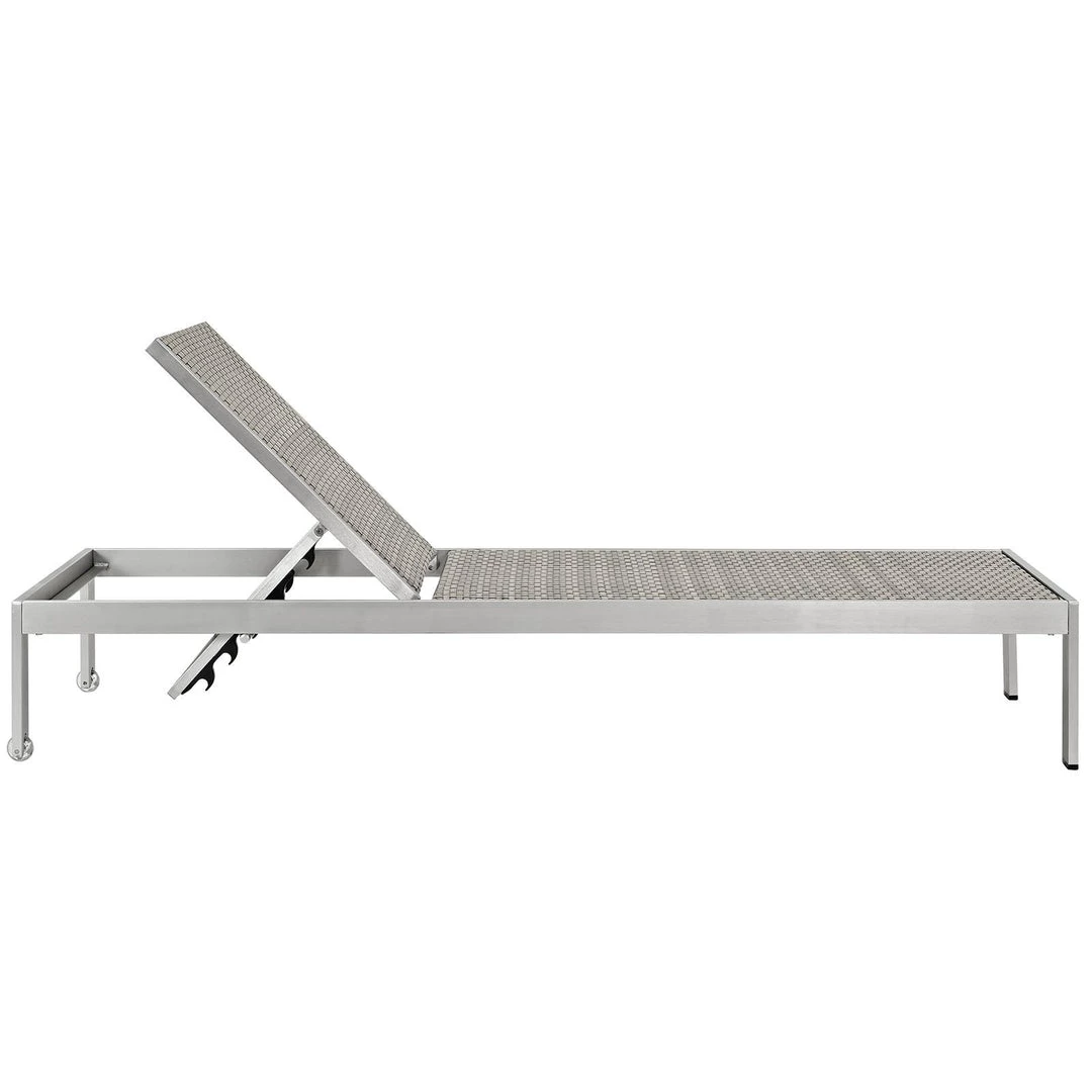 Modway Shore Chaise Outdoor Patio Aluminum Set Of 6 Silver Gray Lounge Chair Outdoor 3 Modway Shore Chaise Outdoor Patio Aluminum Set Of 6 Silver Gray Lounge Chair Outdoor