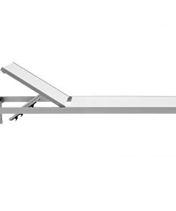 Modway Lounge Chair Outdoor Shore Chaise Outdoor Patio Aluminum Set Of 6 Silver White