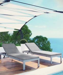 Modway Shore Chaise With Cushions Outdoor Patio Aluminum Set Of 2 Silver Gray Lounge Chair Outdoor 12 Modway Shore Chaise With Cushions Outdoor Patio Aluminum Set Of 2 Silver Gray Lounge Chair Outdoor