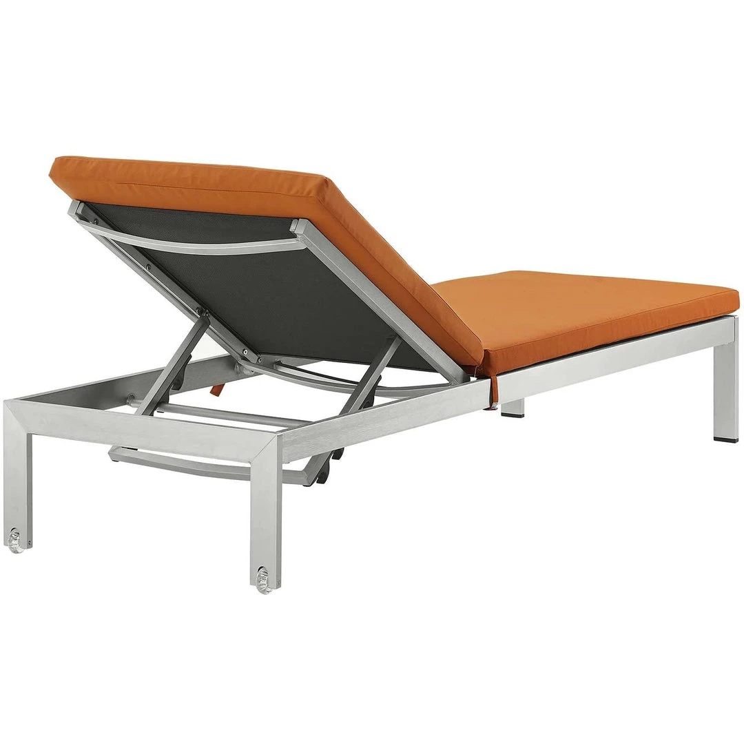 Modway Shore Chaise With Cushions Outdoor Patio Aluminum Set Of 2 Silver Orange Lounge Chair Outdoor 5 Modway Shore Chaise With Cushions Outdoor Patio Aluminum Set Of 2 Silver Orange Lounge Chair Outdoor