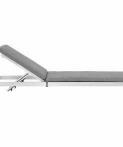 Modway Shore Chaise With Cushions Outdoor Patio Aluminum Set Of 6 Silver Gray 9 Modway Shore Chaise With Cushions Outdoor Patio Aluminum Set Of 6 Silver Gray