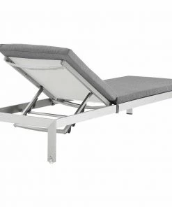 Modway Shore Outdoor Patio Aluminum Chaise With Cushions Silver Gray Lounge Chair Outdoor 9 Modway Shore Outdoor Patio Aluminum Chaise With Cushions Silver Gray Lounge Chair Outdoor