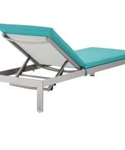 Modway Shore Outdoor Patio Aluminum Chaise With Cushions Silver Turquoise Lounge Chair Outdoor 9 Modway Shore Outdoor Patio Aluminum Chaise With Cushions Silver Turquoise Lounge Chair Outdoor