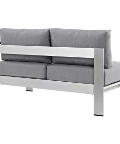 Modway Outdoor Sectional Shore Right-Arm Corner Sectional Outdoor Patio Aluminum Loveseat Silver Gray 7 Modway Outdoor Sectional Shore Right-Arm Corner Sectional Outdoor Patio Aluminum Loveseat Silver Gray