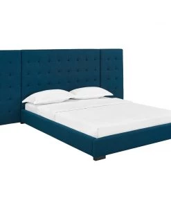 Modway Sierra Queen Upholstered Fabric Platform Bed Azure