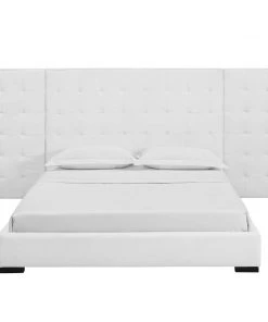 Modway Beds Sierra Queen Upholstered Fabric Platform Bed White 10 Modway Beds Sierra Queen Upholstered Fabric Platform Bed White